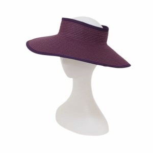 【パープル】 帽子 レディース 折りたたみ 通販 サンバイザー おしゃれ シンプル 折り畳み くるっとばいざー 紫外線対策 熱中症対策 ペー