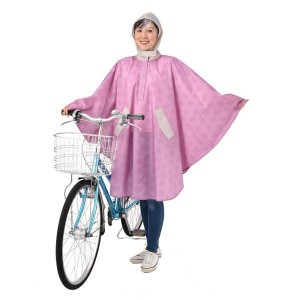 【ピンク】 レインコート レディース 自転車 通販 おしゃれ ポンチョ ママ 自転車用 レインポンチョ レインウエア カッパ 雨具 合羽 防水