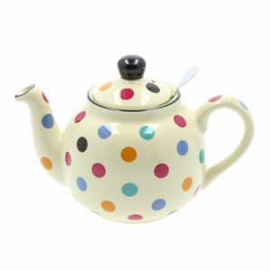 【アイボリードット】 ロンドンポタリー ティーポット 通販 紅茶 ポット 陶器 London Pottery おしゃれ かわいい 茶器 急須 モダン 茶こ