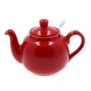 【レッド】 ロンドンポタリー ティーポット 通販 紅茶 ポット 陶器 London Pottery おしゃれ かわいい 茶器 急須 モダン 茶こし付き ブラ