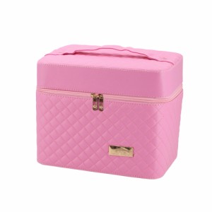 【ピンク】 メイクボックス 鏡付き 通販 大容量 持ち運び コスメ収納ボックス コスメボックス コスメポーチ バニティ バッグ バニティー