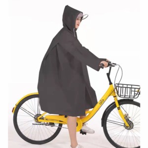 【ブラック】【Lサイズ】 レインコート 自転車 ポンチョ 通販 レインウェア レディース レインポンチョ バイザー つば付き フード付き 通