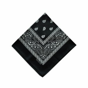 【BLACK】 バンダナ 通販 スカーフ 柄 BANDANNA マスク ハンカチ ターバン 帽子 おしゃれ 定番 ディスプレイ アクセサリー メンズ レディ