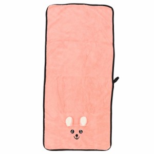 【ピンク】 タオル かわいい 通販 おしゃれ フェイスタオル マイクロファイバータオル 可愛い 動物 アニマル スマイル 笑顔 レディース 