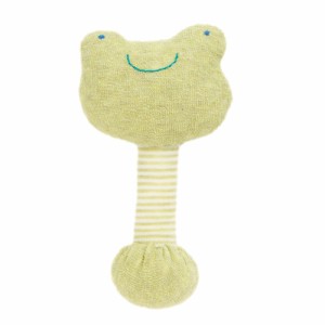 【かえる】 pompkins baby カエル 通販 がらがら ガラガラスティック 鈴入り かえる 蛙 POMPKINS ポプキンズ ハンドメイド オーガニック