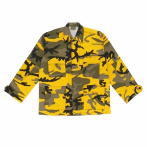 【StngrYellowCamo】【サイズXL】 長袖シャツ メンズ  通販 ロスコ ジャケット シャツジャケット 大きいサイズ ミリタリー ブランド 迷彩