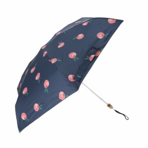 【ピーチ×ネイビー】 折りたたみ傘 レディース 通販 折り畳み傘 かわいい 軽量 コンパクト 軽い 花柄 傘 かさ レディース傘 雨傘 グラス