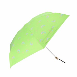 【レインボー×グリーン】 折りたたみ傘 レディース 通販 折り畳み傘 かわいい 軽量 コンパクト 軽い 花柄 傘 かさ レディース傘 雨傘 グ