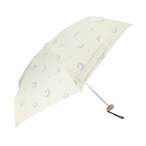 【レインボー×ホワイト】 折りたたみ傘 レディース 通販 折り畳み傘 かわいい 軽量 コンパクト 軽い 花柄 傘 かさ レディース傘 雨傘 グ