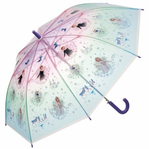 【アナと雪の女王２】 ビニール傘 子供 通販 かわいい 傘 子供用 透明 男の子 女の子 長傘 キッズ 55cm キャラクター ドラえもん キティ 