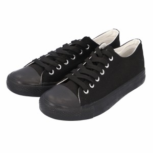 【ALLBLACK】【S(23.0-23.5cm)】 スニーカー レディース 通販 ローカット 無地 キッズ メンズ 子供靴 キャンバス デニム 紐 かわいい お