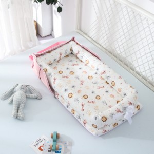 【ピンクアニマル】 ベッドインベッド 持ち運び 通販 赤ちゃん ベビー ベッド コンパクト 折り畳み ベビーベッド 折りたたみ まくら 添い
