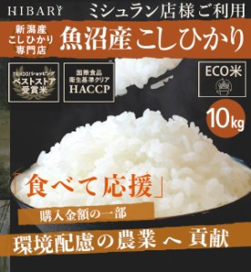 【令和4年産】魚沼産こしひかり HIBARI 10kg (5kg×2袋) 白米 / 玄米 選択可 ミシュラン店御用達 コシヒカリ ひばり hibari 米 新潟県産 