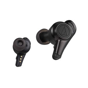 (中古品)audio-technica Sound Reality 完全ワイヤレスイヤホン 通話性能 防水・防滴 急速充電対応 最大20時間再生 ブラ