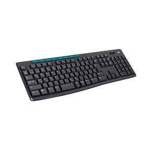 (中古品)ロジクール ワイヤレスキーボード K275 ワイヤレス キーボード 無線 薄型 テンキー 耐水 USB接続 Unifying windows