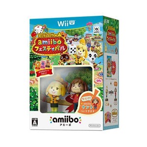 (中古品)どうぶつの森 amiiboフェスティバル(amiibo しずえ&amiiboカード 3枚)同梱 - Wii U