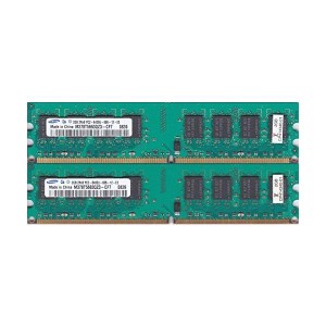 (中古品)PC2-6400 DDR2-800 2GB*2本=4GB デスクトップ用DDR2メモリ SAMSUNG