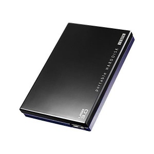 (中古品)I-O DATA USB3.0/2.0ポータブルHDD超高速カクウスブラック 1TB HDPC-UT1.0KE (旧モデル)