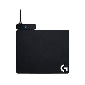 (中古品)Logicool G ロジクール G ゲーミングマウスパッド G-PMP-001 POWERPLAY ワイヤレス充電 ハード&クロス マウス
