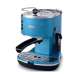 (中古品)デロンギ(DeLonghi)アイコナ コレクション エスプレッソ・カプチーノメーカー ブルー ミルク泡立て手動 ECO310B, 4カップ以