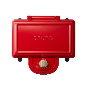 (中古品)ブルーノ BRUNO ホットサンドメーカー 耳まで焼ける 電気 ダブル レッド BOE044-RD