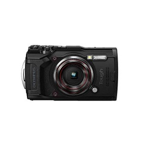 (中古品)OLYMPUS デジタルカメラ Tough TG-6 ブラック 1200万画素CMOS F2.0 15m 防水 100kgf耐荷重 GPS