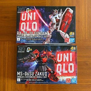 (中古品)ユニクロ HG 1144 ガンダムユニクロVer.+ザクIIユニクロVer.