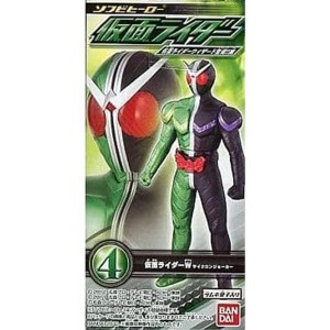 (中古品)ソフビヒーロー 仮面ライダー ?仮面ライダーウィザード登場編? 4.仮面ライダーW サイクロンジョーカー 単品 食玩