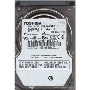 (中古品)MK6465GSX, HDD2H81 E UL01 T, Toshiba 640GB SATA 2.5 Hard Drive 並行輸入品