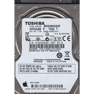 (中古品)MK5065GSXF HDD2J62 P TV02 T 東芝 500GB SATA 2.5 ハードドライブ