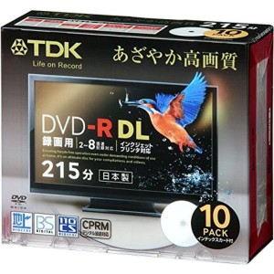 (中古品)TDK 録画用DVD-R DL(215分) デジタル放送録画対応(CPRM) ホワイトワイドプリンタブル 2-8倍速 日本製 5mmスリムケ