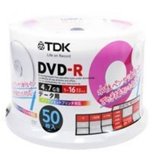 (中古品)TDK データ用DVD-R 50枚 16倍速 プリンタブル DR47PTC50PU_H