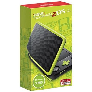 (中古品)Newニンテンドー2DS LL ブラック×ライム