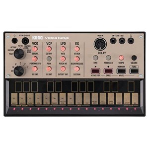 (中古品)KORG アナログ シンセサイザー volca keys ポリフォニック演奏可能 16ステップシーケンサー 電池駆動 スピーカー内蔵 ヘッド