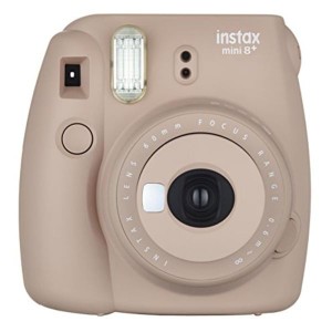 (中古品)FUJIFILM インスタントカメラ チェキ instax mini8プラス 接写レンズ・純正ハンドストラップ付き ココア INS MINI