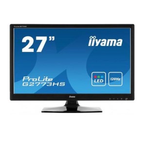 (中古品)iiyama 27インチワイド液晶ディスプレイ LEDバックライト搭載 120Hz駆動パネル HDMIケーブル同梱モデル マーベルブラック