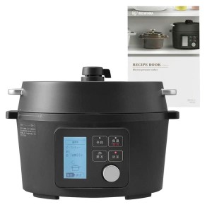 (中古品)アイリスオーヤマ 電気圧力鍋 圧力鍋 4L 3~4人用 低温調理可能 卓上鍋 予約機能付き 自動メニュー90種類 ガラス蓋付き レシピブ