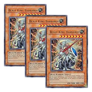 遊戯王 EU版 1st 獣神機王バルバロスUr スーパーレア ANPR 3枚 3枚