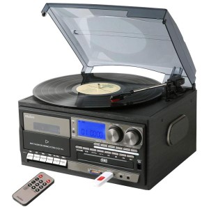 (中古品)とうしょう 多機能 レコードプレーヤー コンパクト (AM/FMラジオ (ワイドFM対応)) 録音機能 再生機能 USB/SD CD カセッ
