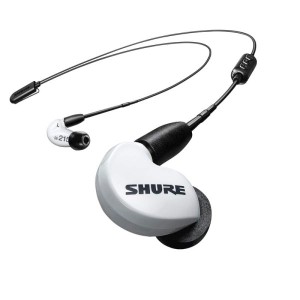 (中古品)SHURE ワイヤレスイヤホン BT2シリーズ SE215SPE-W+BT2-A ホワイト : マイク・リモコン付 国内正規品/メーカー保証