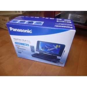 (中古品)Panasonic 8.5型液晶・ワンセグチューナー搭載ポータブルDVD・SD・CDプレーヤーブラックDVDLX89K DVD-LX89-K