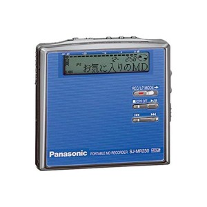 (中古品)Panasonic パナソニック SJ-MR230-A ブルー ポータブルMDレコーダー MDLP対応 （MD録音再生兼用機/録再/MDウォ