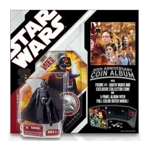 (中古品)スター・ウォーズ 30周年ベーシックフィギュア ダースベイダー with コイン アルバム