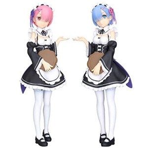 (中古品)Re:ゼロから始める異世界生活 プレミアムフィギュア レム & ラム Ver.1.5 （ 2種セット ）