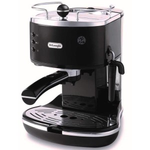 (中古品)デロンギ(DeLonghi)アイコナ コレクション エスプレッソ・カプチーノメーカー ブラック ミルク泡立て手動 ECO310BK