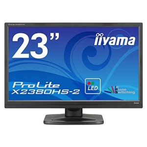 (中古品)iiyama ProLite X2380HS-B2 23型IPS方式パネル＋WLEDバックライト搭載ワイド液晶ディスプレイ PC