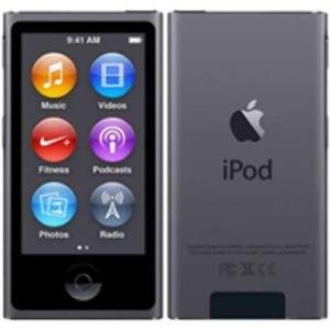 (中古品)ミュージックプレーヤー iPod Nano 第7世代 16GB スペースグレイ プレーンホワイトボックス入り