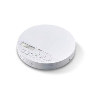 (中古品)エレコム ポータブルCDプレーヤー リモコン付属 有線&Bluetooth対応 ホワイト