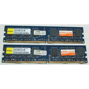 (中古品)PC2-6400 DDR2-800 2GB*2本=4GB デスクトップ用DDR2メモリ elixir