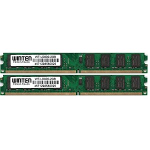 (中古品)PC2-6400 DDR2-800 2GB*2本=4GB デスクトップ用DDR2メモリ WINTEN